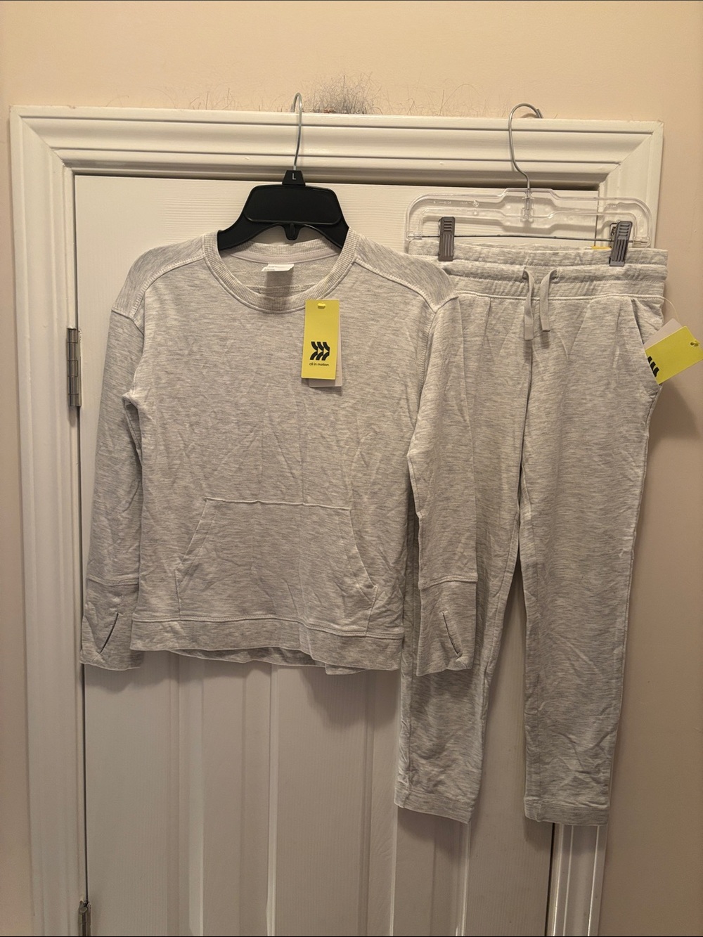 NWT all in motion Light Gray Jogger Set